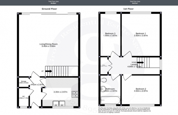 Floor Plan Image for 3 Bedroom End of Terrace House for Sale in Maytree Close, Edgware, Middlesex, HA8 8XX