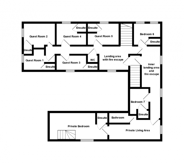 Floor Plan Image for 8 Bedroom Commercial Property for Sale in A40, Llanhamlach, Brecon, Powys, LD3 7YB