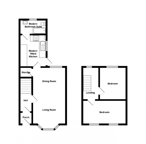 Floor Plan Image for 2 Bedroom End of Terrace House for Sale in Cwmavon Road, Blaenavon, Torfaen, NP4 9LD