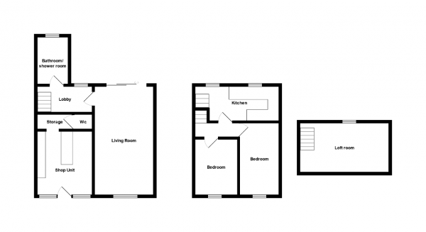 Floor Plan Image for 2 Bedroom Semi-Detached House for Sale in Caerphilly Road, Nelson, Treharris, Caerphilly County Borough, CF46 6NH