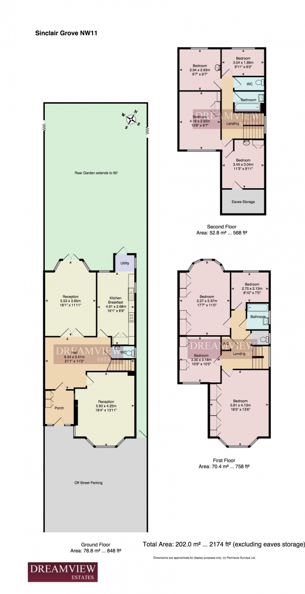 Floor Plan Image for 8 Bedroom Semi-Detached House for Sale in SINCLAIR GROVE, GOLDERS GREEN, LONDON, NW11