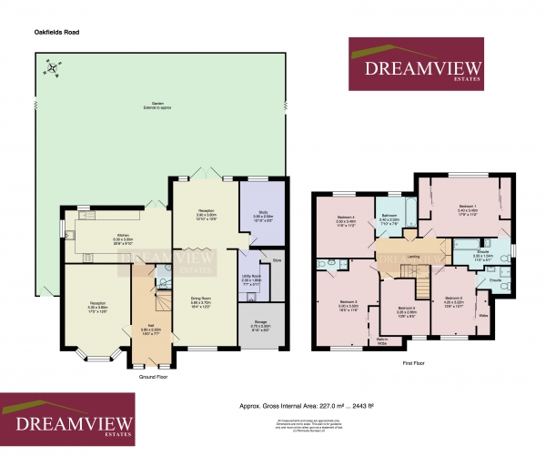 Floor Plan Image for 5 Bedroom Detached House for Sale in OAKFIELDS ROAD, TEMPLE FORTUNE, LONDON, NW11