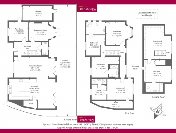 Floor Plan Image for 6 Bedroom Detached House for Sale in CEDARS CLOSE, HENDON, LONDON, NW4