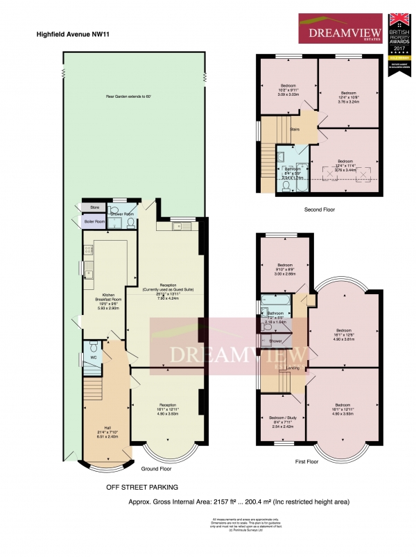 Floor Plan Image for 7 Bedroom Semi-Detached House for Sale in HIGHFIELD AVENUE, GOLDERS GREEN, LONDON, NW11