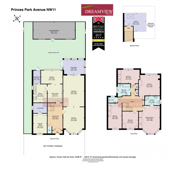 Floor Plan Image for 5 Bedroom Detached House for Sale in PRINCES PARK AVENUE, GOLDERS GREEN, LONDON, NW11