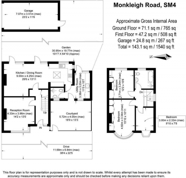 Floor Plan Image for Land for Sale in Monkleigh Road, Morden