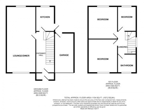 Floor Plan Image for 3 Bedroom Semi-Detached House for Sale in Pinewood Road, Spinney Hill, NORTHAMPTON