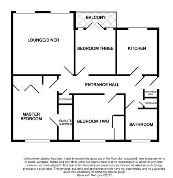 Floor Plan Image for 3 Bedroom Flat for Sale in Bedford Road, NORTHAMPTON