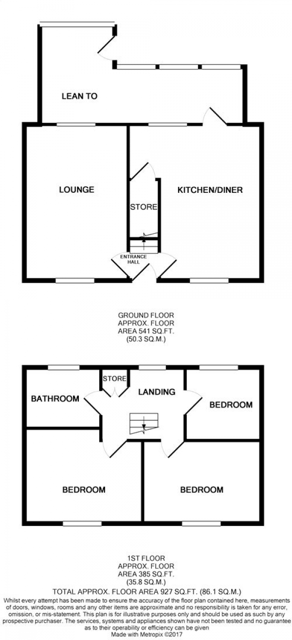 Floor Plan Image for 3 Bedroom Terraced House for Sale in Rosedale Road, Kingsthorpe, NORTHAMPTON