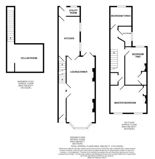 Floor Plan Image for 3 Bedroom Terraced House for Sale in Loyd Road, Abington, NORTHAMPTON