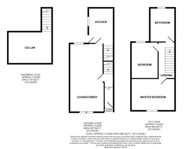 Floor Plan Image for 2 Bedroom Terraced House for Sale in Stanhope Road, NORTHAMPTON