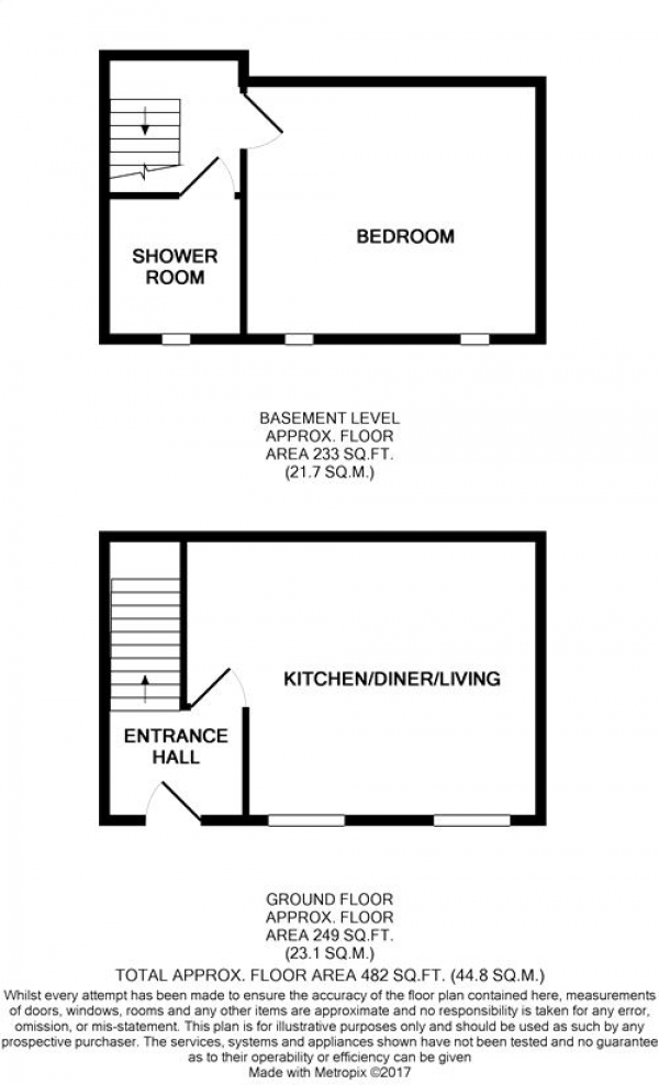 Floor Plan Image for 1 Bedroom Maisonette for Sale in St Edmunds Road, Northampton