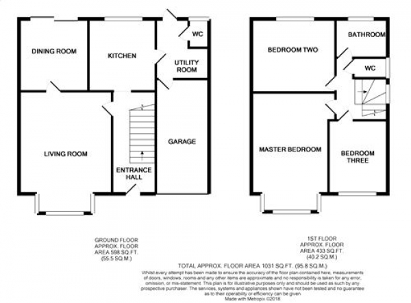 Floor Plan Image for 3 Bedroom Detached House for Sale in Wentworth Way, NORTHAMPTON