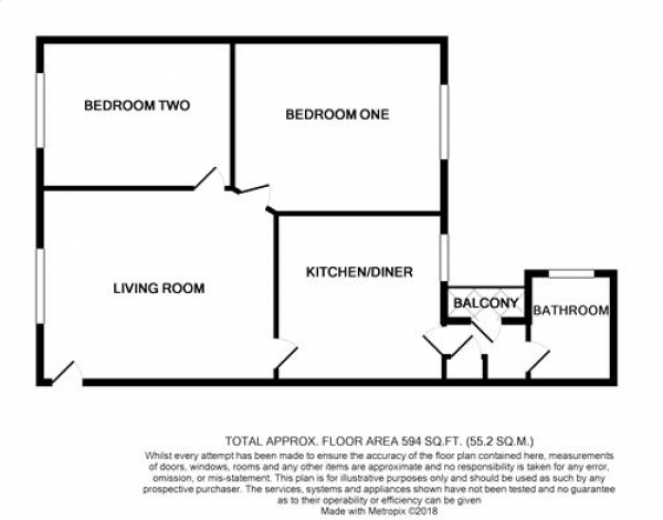 Floor Plan Image for 2 Bedroom Flat for Sale in East Street, Abington, NORTHAMPTON
