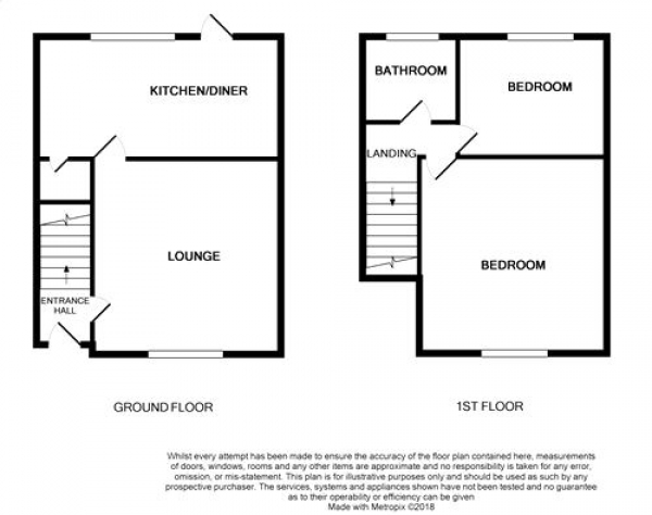 Floor Plan for 2 Bedroom End of Terrace House for Sale in Kenmuir Crescent, Kingsley, NORTHAMPTON, Kingsley, NN2, 7EN -  &pound167,995