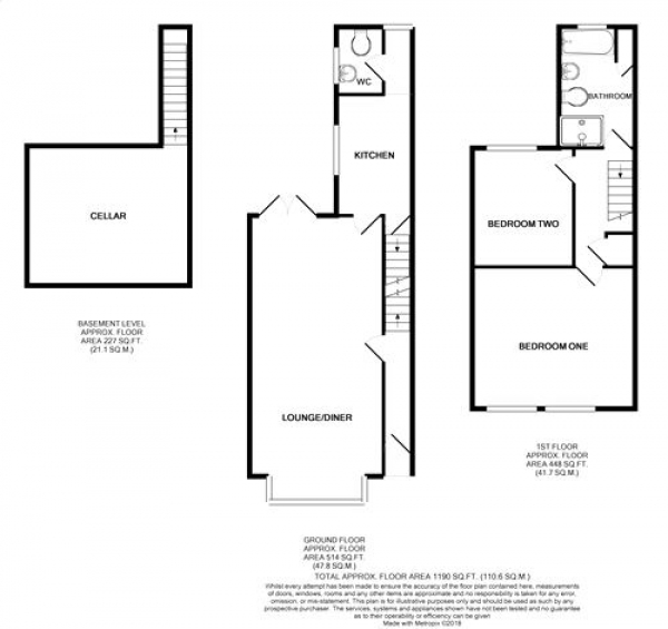 Floor Plan Image for 2 Bedroom Terraced House for Sale in Turner Street, NORTHAMPTON