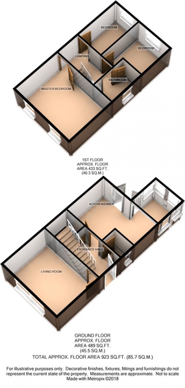 Floor Plan Image for 3 Bedroom Semi-Detached House for Sale in Shelsley Drive, Parklands, NORTHAMPTON
