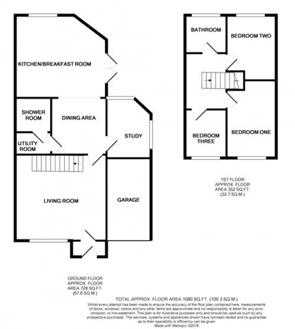 Floor Plan Image for 3 Bedroom Semi-Detached House to Rent in 9 Annesley Close, NORTHAMPTON