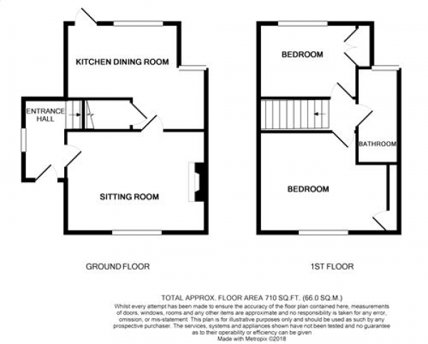 Floor Plan Image for 2 Bedroom End of Terrace House for Sale in Kingsland Avenue, NORTHAMPTON