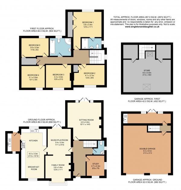 Floor Plan Image for 5 Bedroom Detached House for Sale in North Street, Englefield, Berkshire