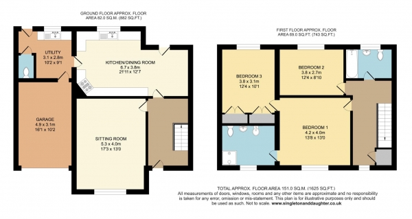 Floor Plan Image for 3 Bedroom Semi-Detached House for Sale in Upper Basildon, Berkshire