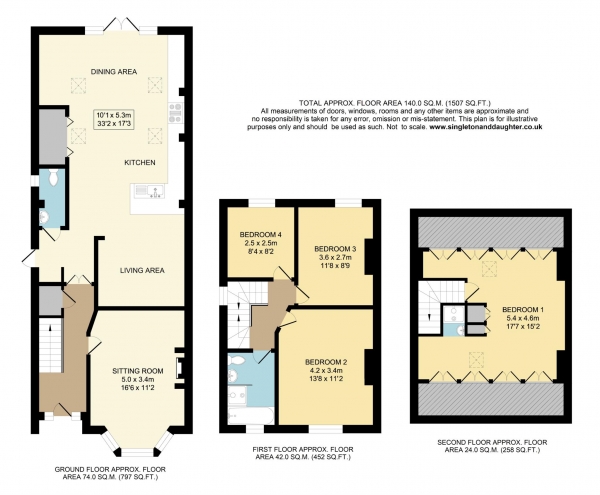 Floor Plan Image for 4 Bedroom Semi-Detached House to Rent in Thames Avenue, Pangbourne