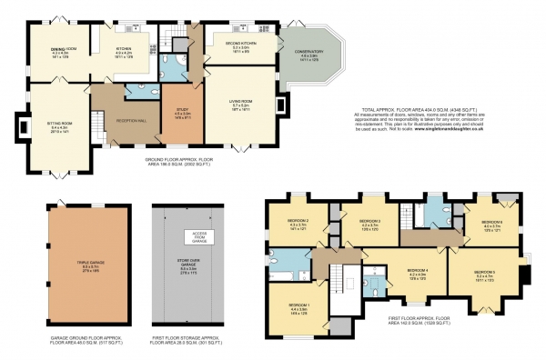 Floor Plan Image for 6 Bedroom Detached House for Sale in South Stoke, Oxfordshire