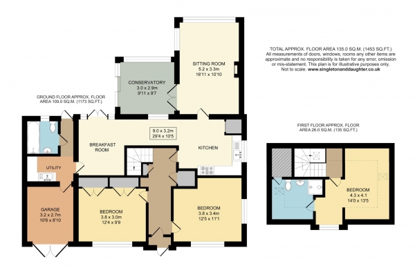 Floor Plan Image for 3 Bedroom Detached House for Sale in Orchard Close, Tilehurst