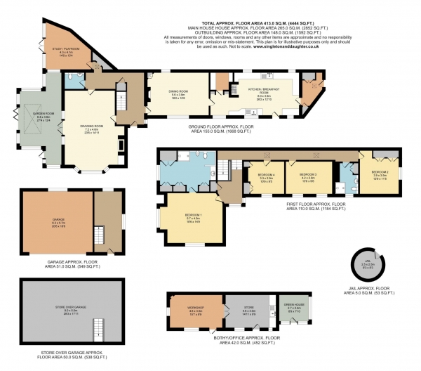 Floor Plan Image for 4 Bedroom Detached House for Sale in Pangbourne, Berkshire - Once the home of Wind in The Willows author Kenneth Grahame