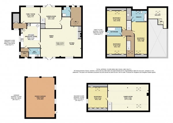 Floor Plan Image for 4 Bedroom Barn Conversion to Rent in Thorpe Street, Aston Upthorpe