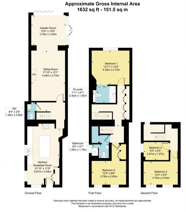 Floor Plan Image for 4 Bedroom Property for Sale in Whitchurch On Thames, Oxfordshire - Easy walk to Pangbourne station & shops