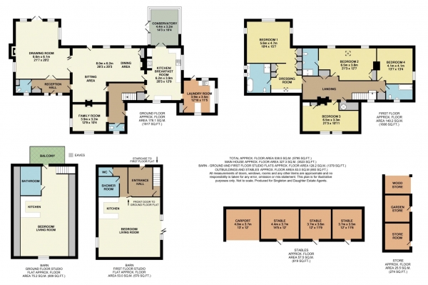 Floor Plan Image for 6 Bedroom Detached House for Sale in Bradfield, Berkshire