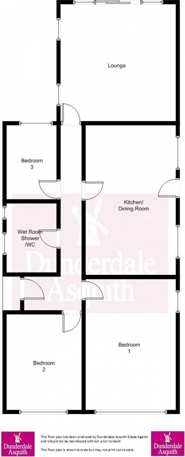 Floor Plan Image for 3 Bedroom Detached Bungalow for Sale in Oakwood Avenue, Lytham Hall Park, Lytham