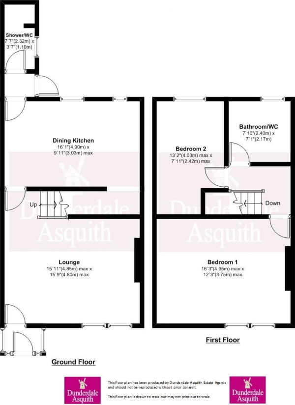 Floor Plan Image for 2 Bedroom Terraced House for Sale in Holmefield Road, St Annes