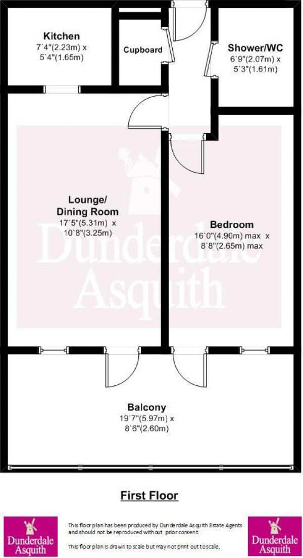 Floor Plan Image for 1 Bedroom Retirement Property for Sale in Poplar Court, Kings Road, St Annes