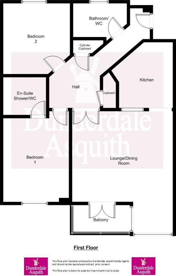 Floor Plan Image for 2 Bedroom Apartment for Sale in Dune Point, Clifton Drive North, Lytham St Annes