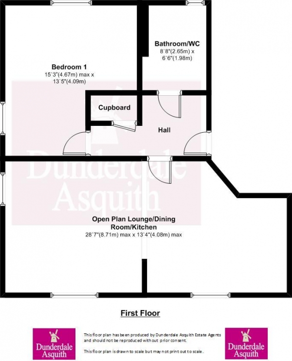 Floor Plan Image for 1 Bedroom Apartment for Sale in Queens Manor, Bailey Avenue, St Annes