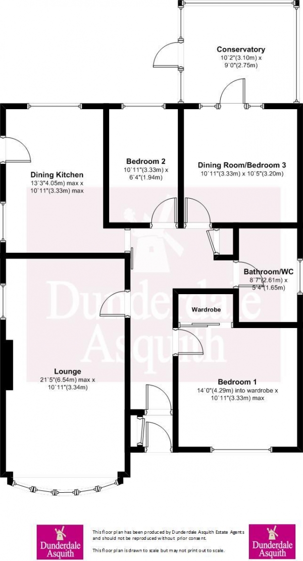 Floor Plan Image for 3 Bedroom Detached Bungalow for Sale in Sherwood Road, Ansdell, Lytham St. Annes