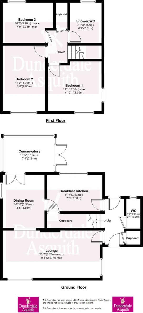 Floor Plan Image for 3 Bedroom Link Detached House for Sale in Alder Grove, South Park, Lytham