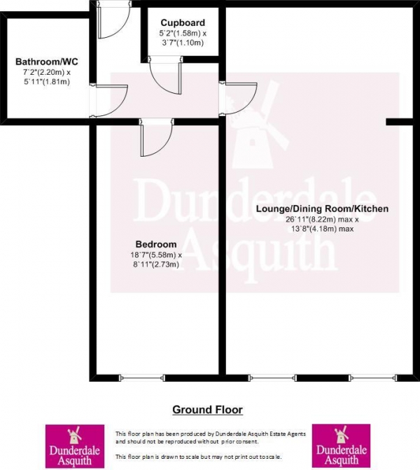 Floor Plan Image for 1 Bedroom Apartment for Sale in Queens Manor, Clifton Drive South, St Annes