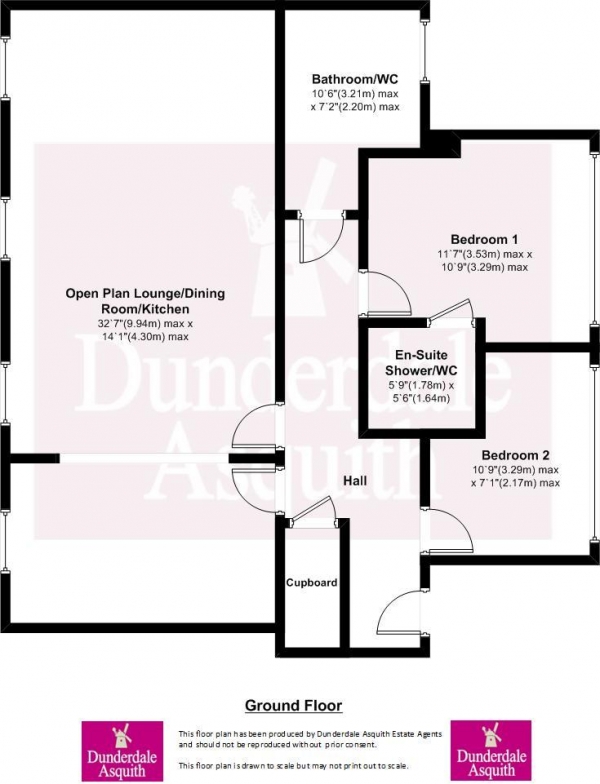 Floor Plan Image for 2 Bedroom Apartment for Sale in Queens Manor, Bailey Avenue, St. Annes