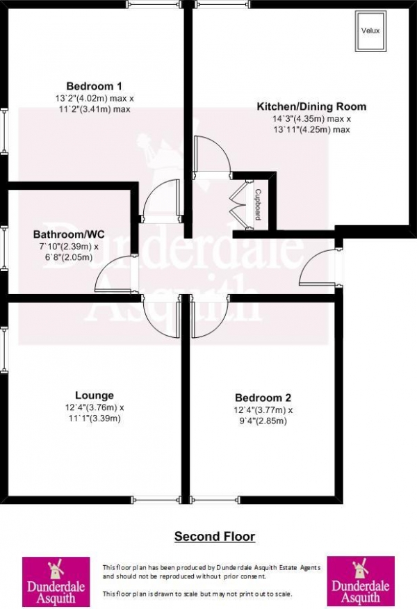 Floor Plan Image for 2 Bedroom Apartment for Sale in Patterson Court, Freckleton Street, Lytham