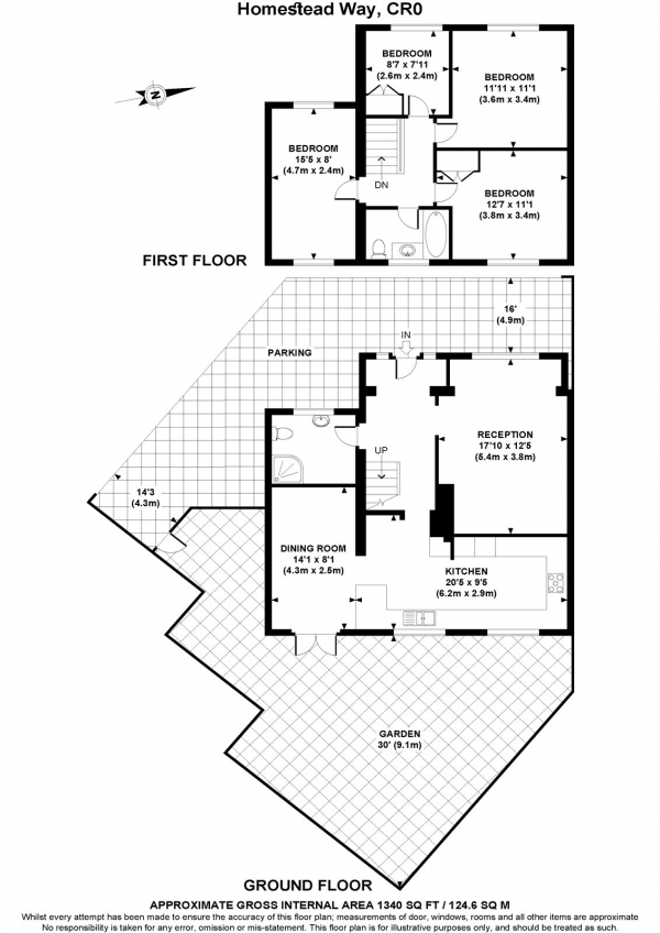 Floor Plan Image for 4 Bedroom Semi-Detached House for Sale in Homestead Way, NEW ADDINGTON, Croydon, Surrey, CR0