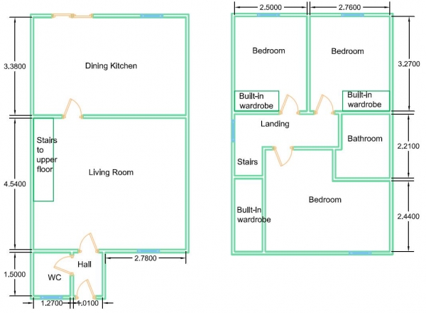 Floor Plan for 3 Bedroom Semi-Detached House for Sale in Lesmahagow, Lanark, Lesmahagow, ML11, 0BY - OIRO &pound105,000