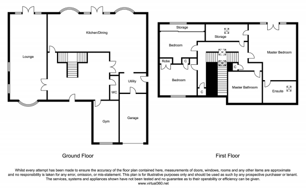 Floor Plan for 4 Bedroom Detached House for Sale in Mottram Old Road, Stalybridge, SK15, 2TE -  &pound525,000