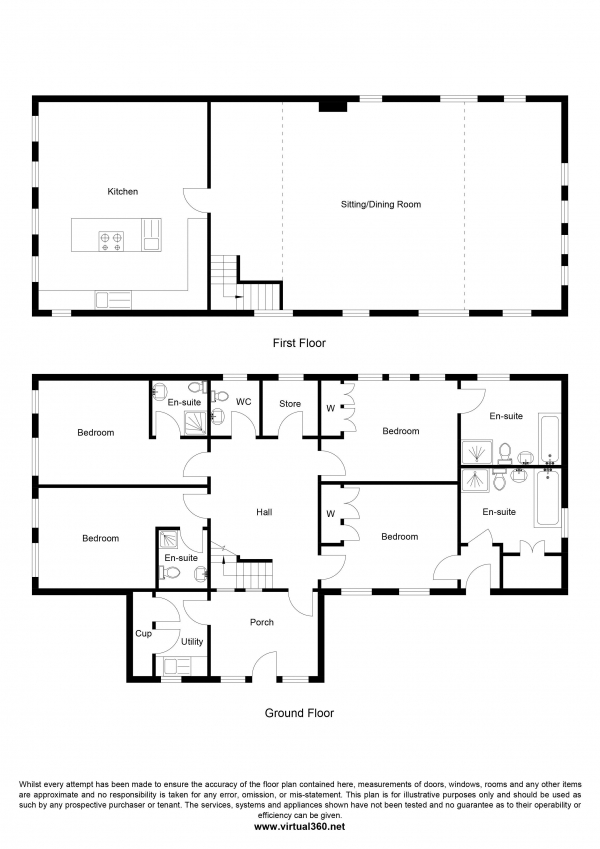 Floor Plan for 4 Bedroom Detached House for Sale in Couchman Green Lane, Staplehurst, Staplehurst, TN12, 0RR -  &pound720,000