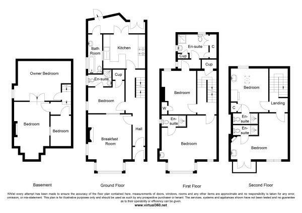 Floor Plan for 8 Bedroom Guest House for Sale in Columbus Ravine, Scarborough, YO12, 7QZ - Guide Price &pound225,000