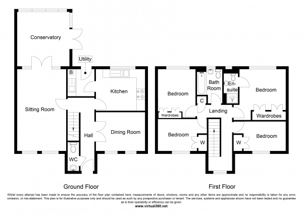 Floor Plan for 4 Bedroom Detached House for Sale in Speedwell Lane, Walkington, Beverley, Walkington, HU17, 8XZ -  &pound295,000