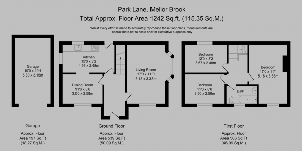 Floor Plan Image for 3 Bedroom Detached House for Sale in Lismore - Park Lane, Mellor Brook