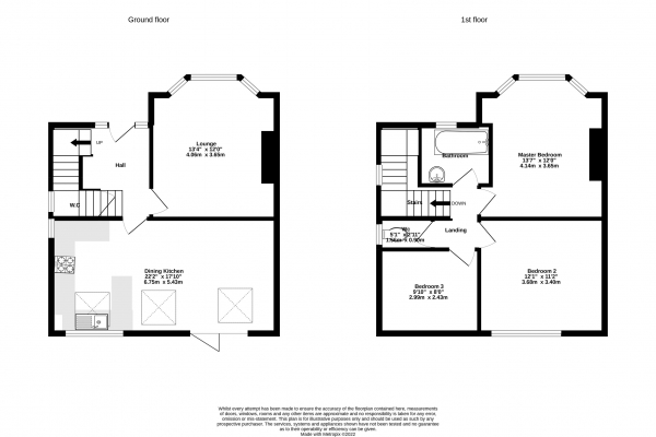 Floor Plan Image for 3 Bedroom Semi-Detached House for Sale in 3 Double Beds, 2 Reception Rooms, South Facing Rear Garden, Cheadle Hulme, SK8 5HH